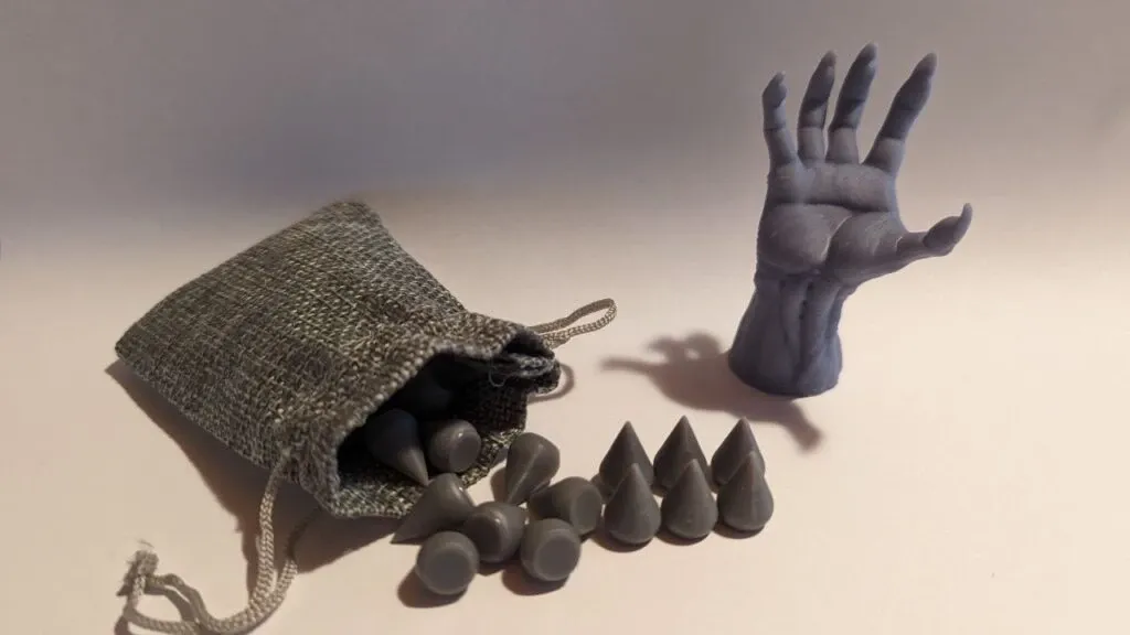 Set gocce grigio con mano Edge e sacchettino