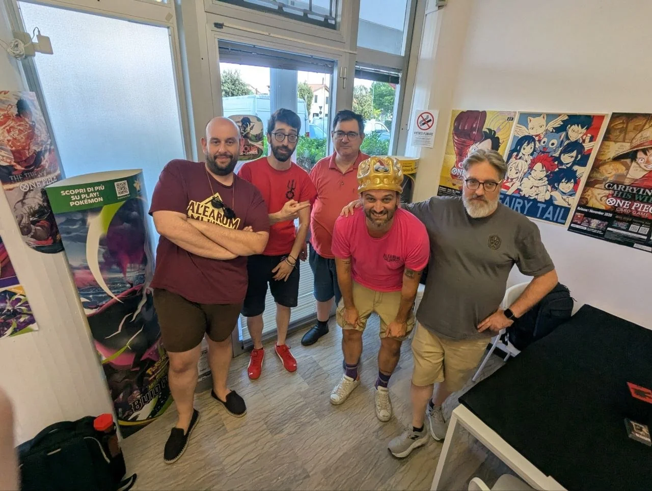 I cinque finalisti in posa a fine torneo