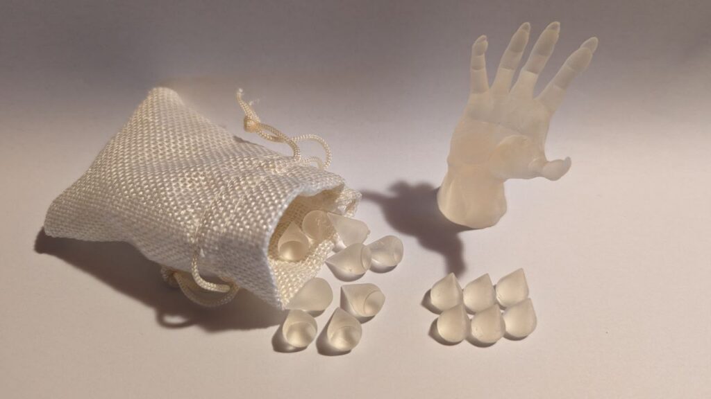 Token VtES a goccia con Edge a mano scheletrica stampati in 3D